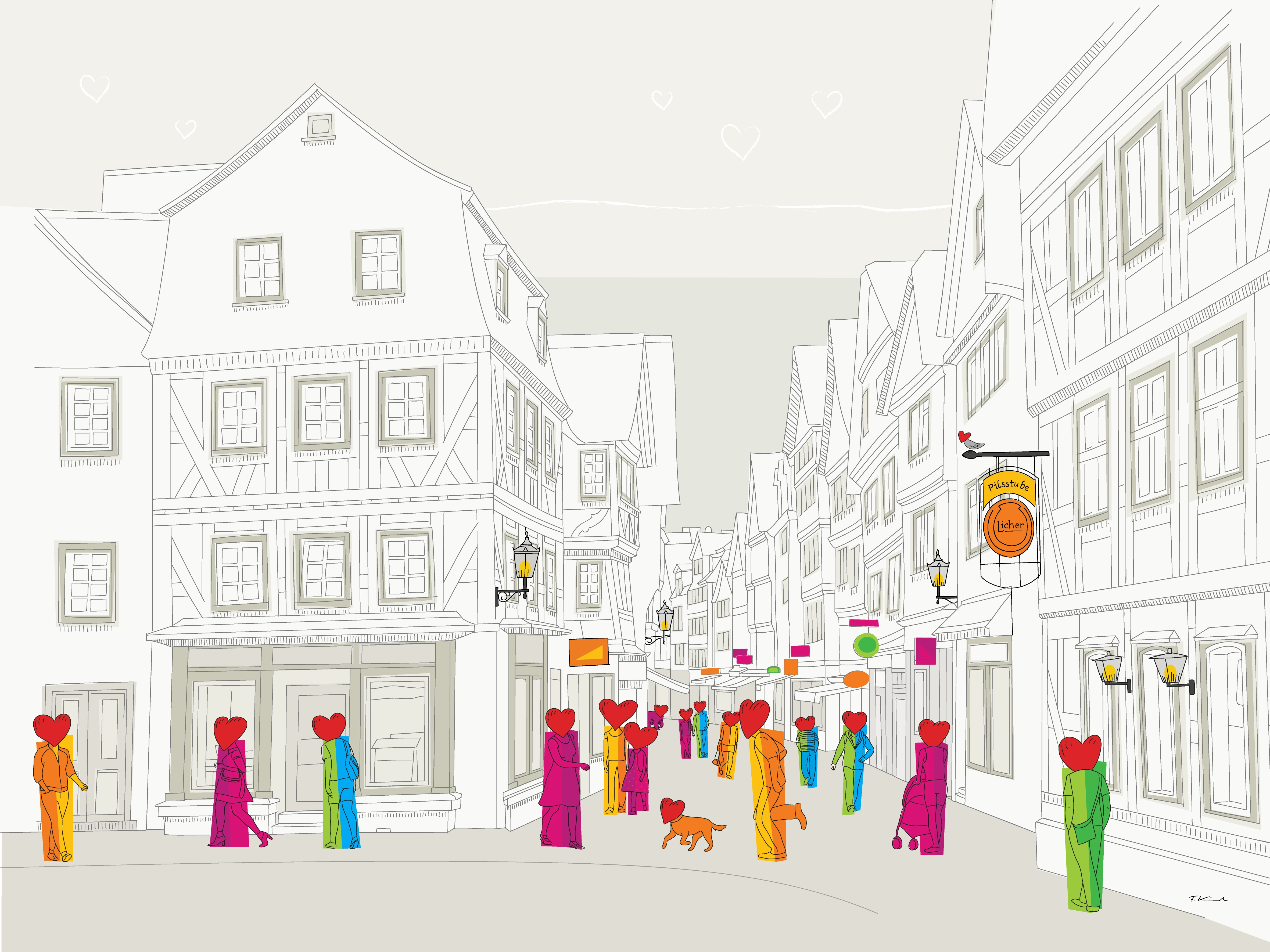 Hauptstrasse Eingang - Herzlich Bunt Serie