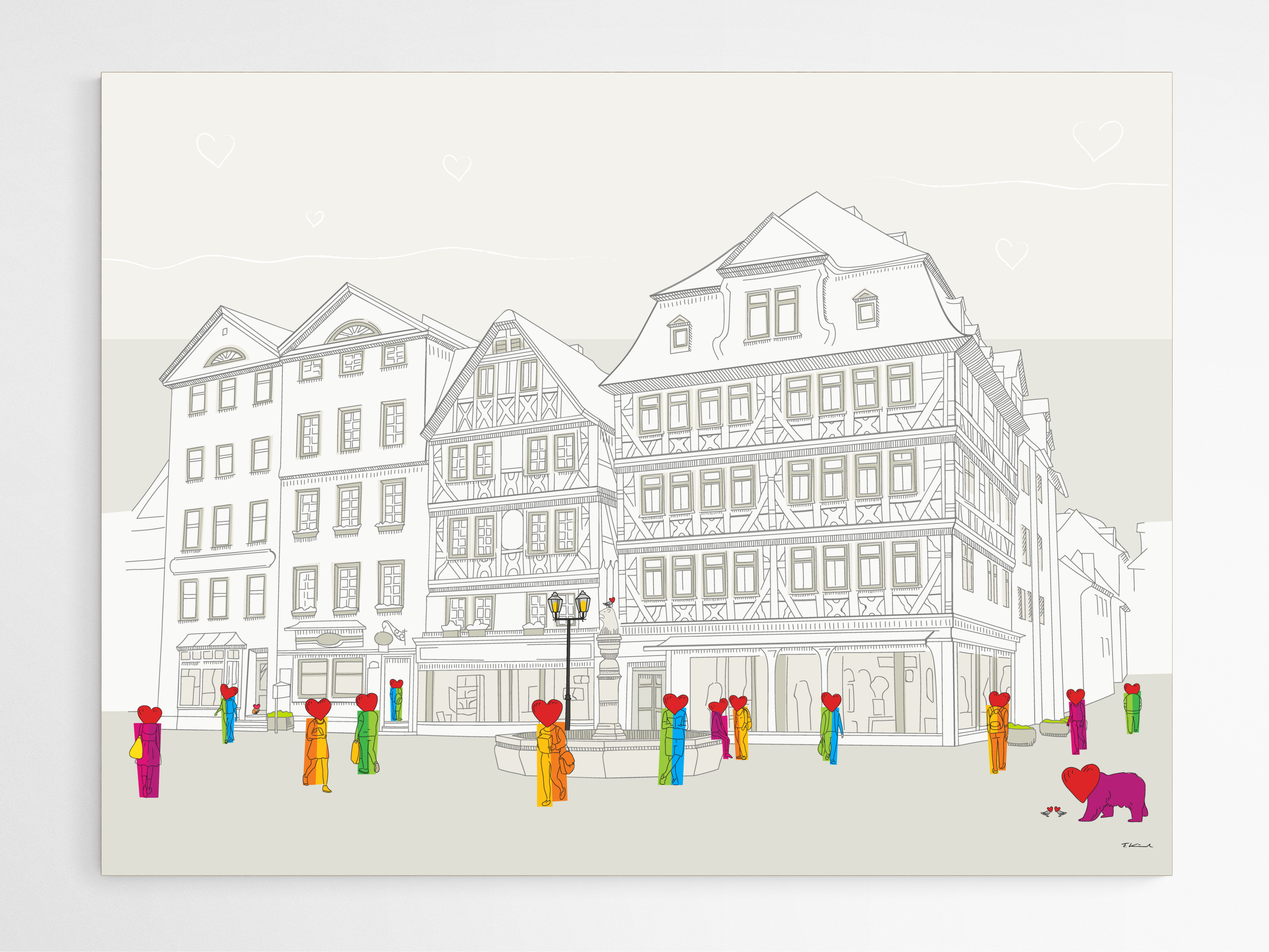 Marktplatz 1 & 2 - Leinwand