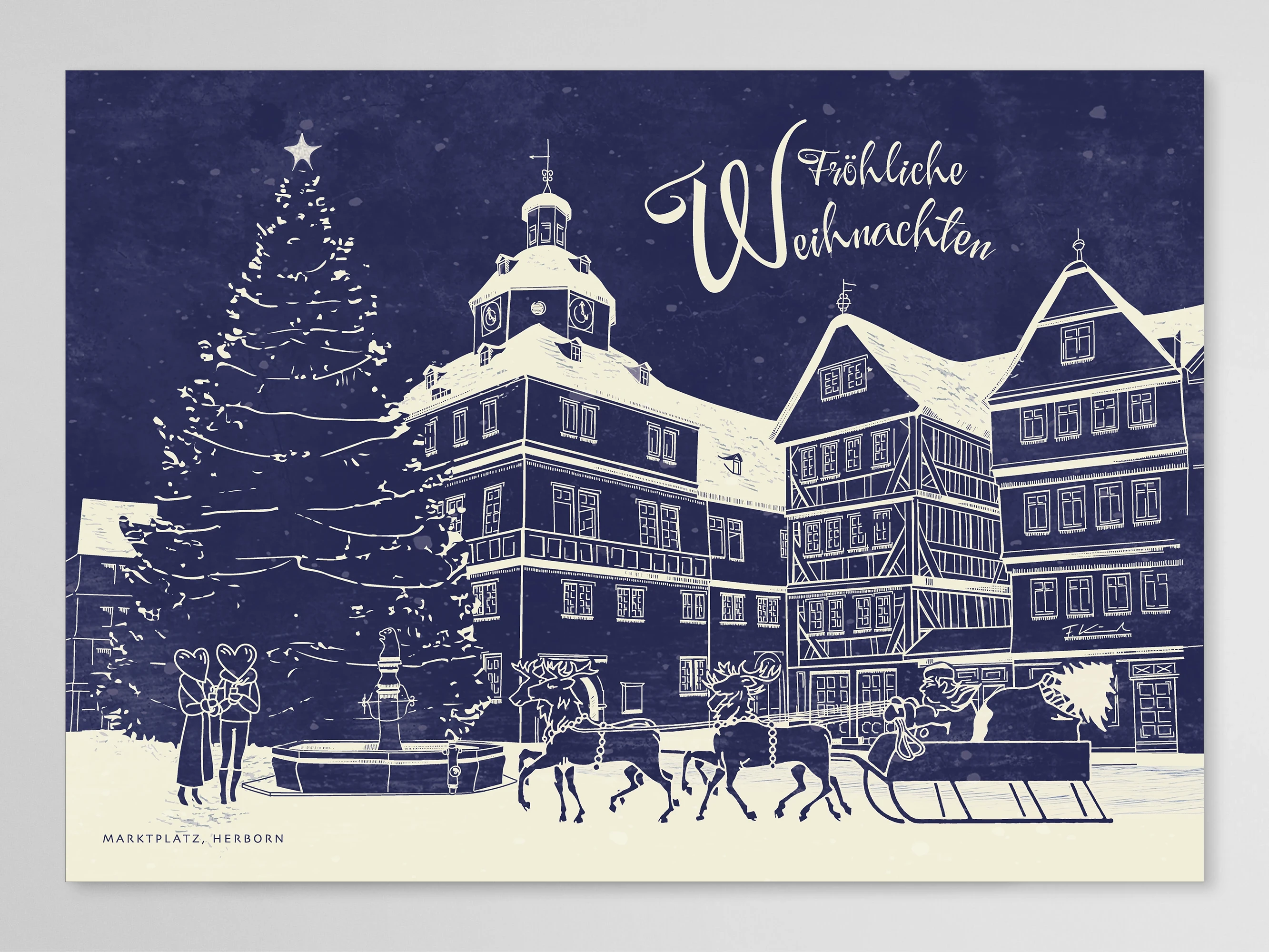 Weihnachtskarte Marktplatz - Felix Krusch
