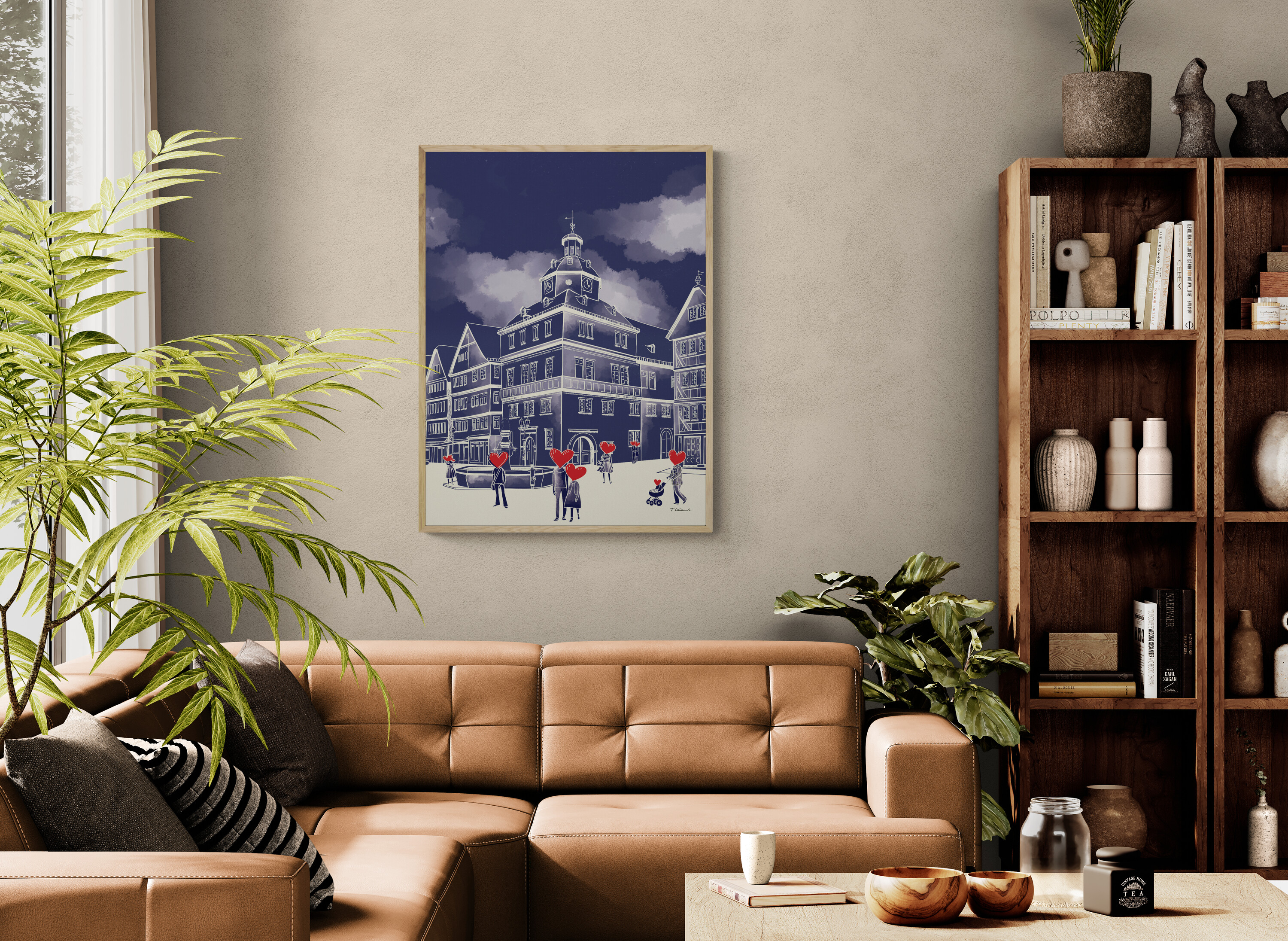 Marktplatz Rathaus - Wohnzimmer Leder