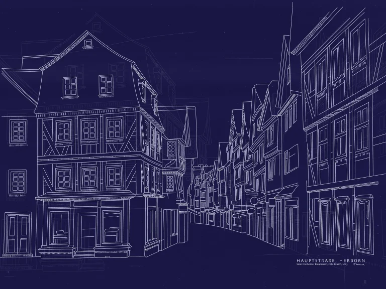 Hauptstrasse Eingang - Blaupausen Serie