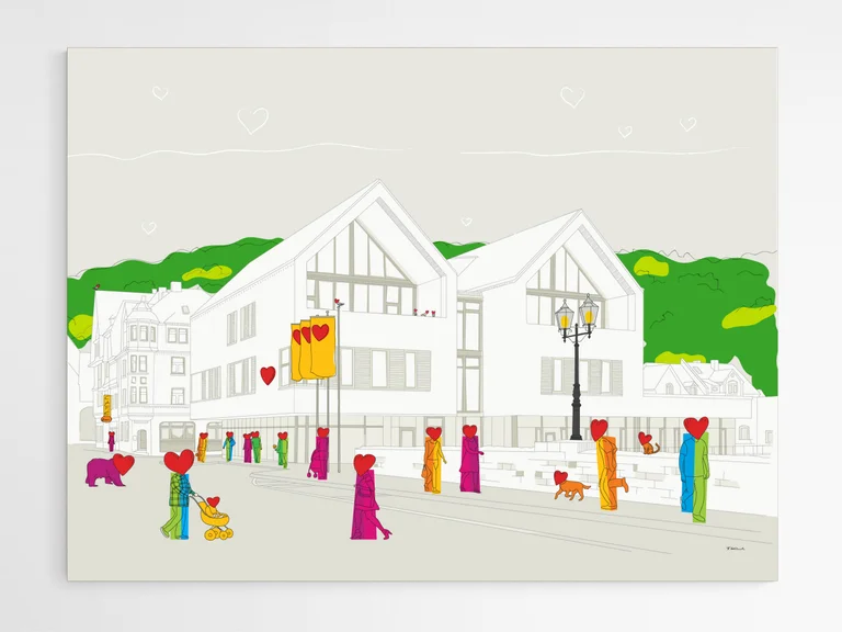 Sparkasse - Leinwand