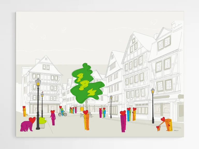 Holzmarkt - Leinwand