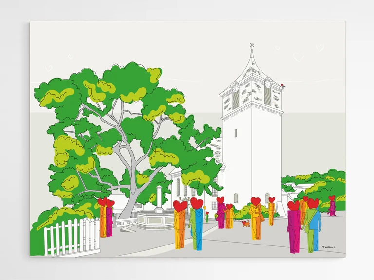 Seelbach Kirche - Leinwand