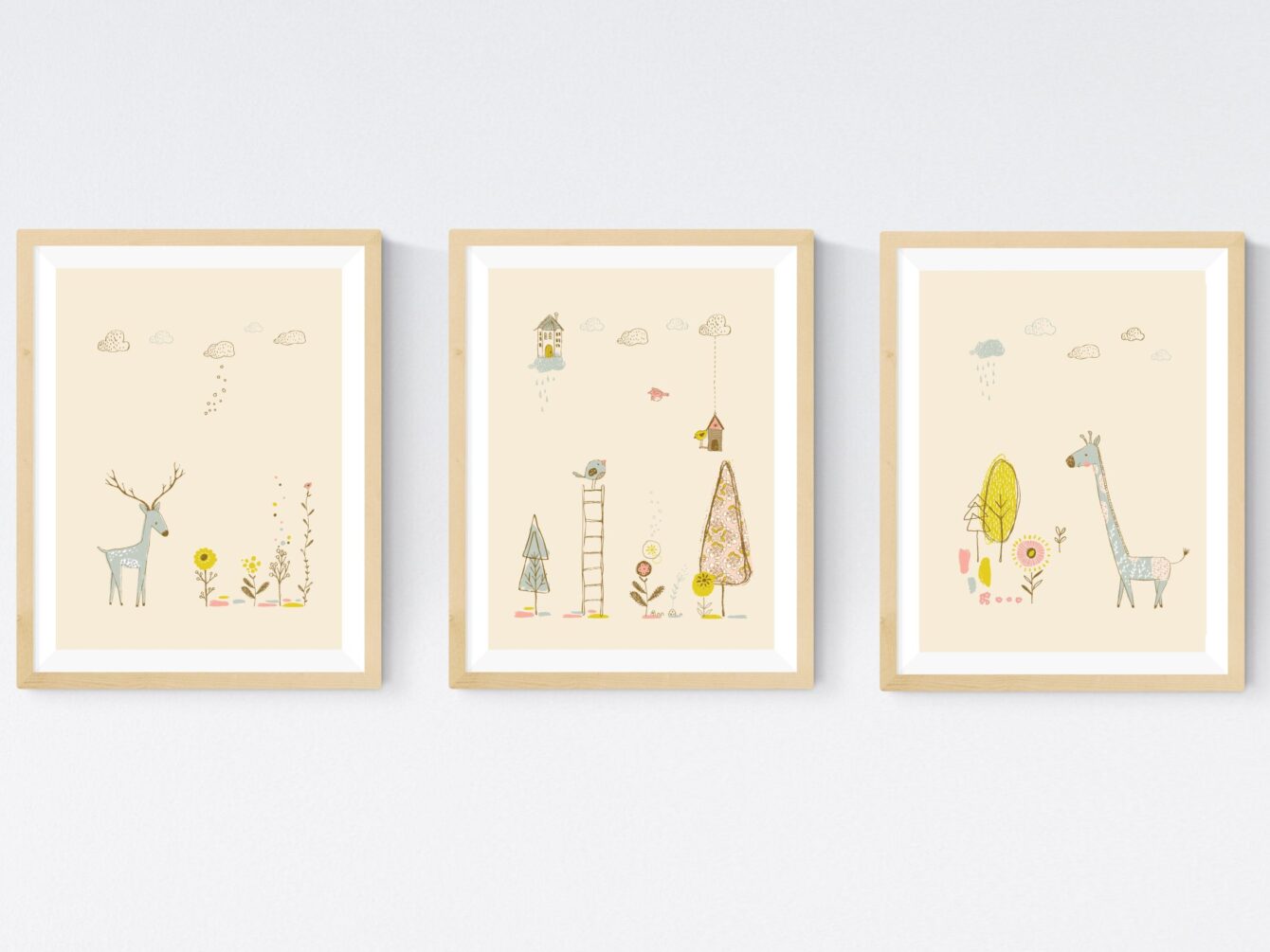 Cute Floral Nursery Prints Set