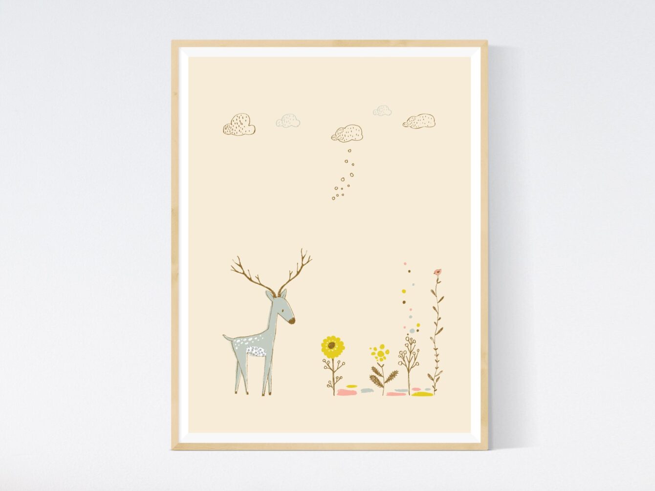 Deer and Flowers