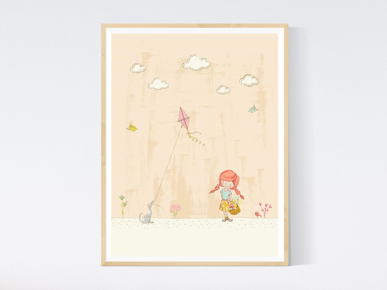 Summer Scene - Girl and her Dog